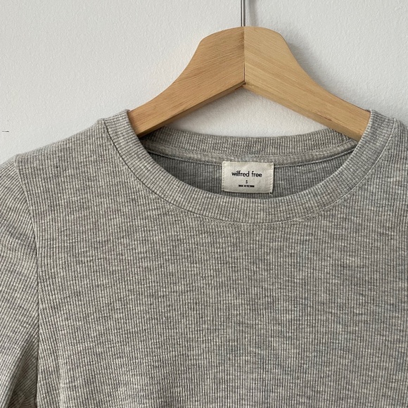 WILFRED FREE grey long sleeve shirt - Picture 2 of 3